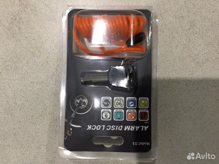 Замок-сигнализация на диск скутера