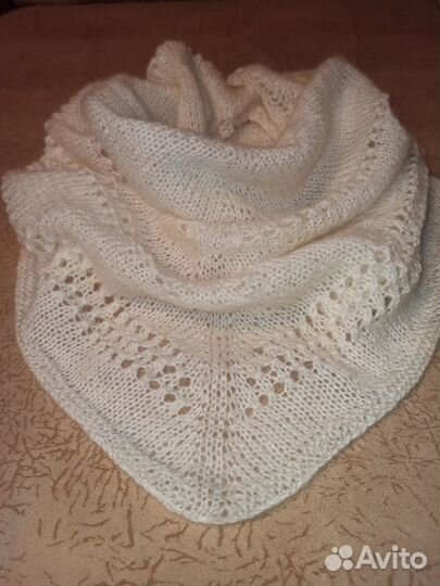 Бактус ангора шерстяной платок шаль новый