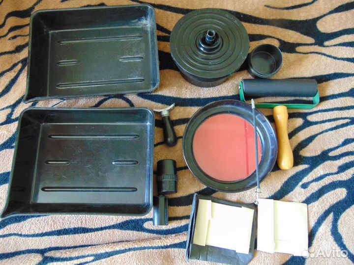 Фотопринадлежности, Ванночка,валик.Объектив Юпитер