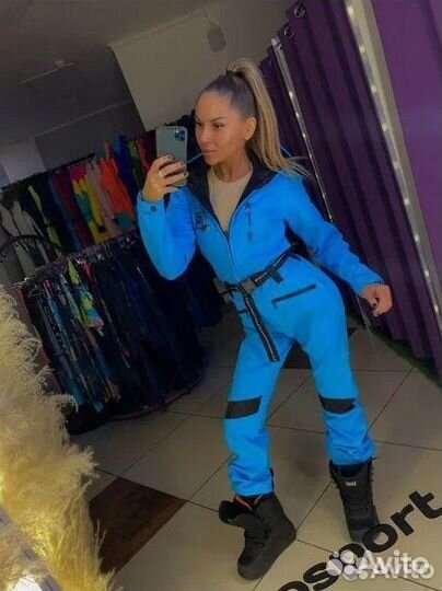 Комбинезон сноубордический синий