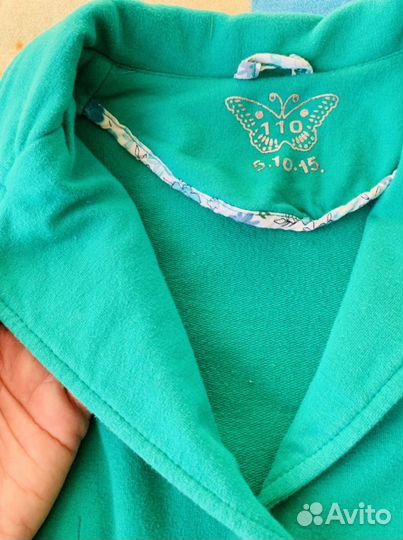 Летний трикотажный жакет на девочку, р.110, 5 лет