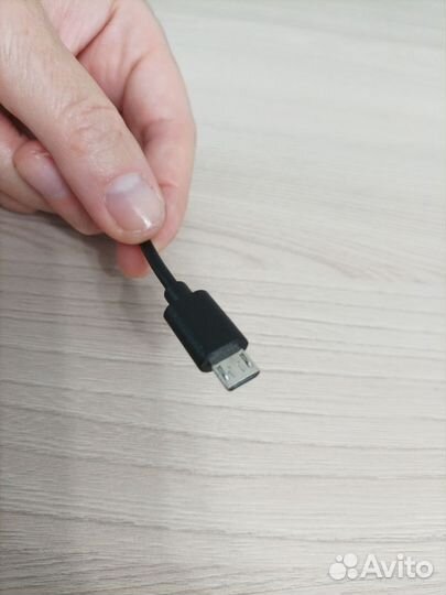 Кабель зарядный USB/micro USB, 11 см, цвет черный