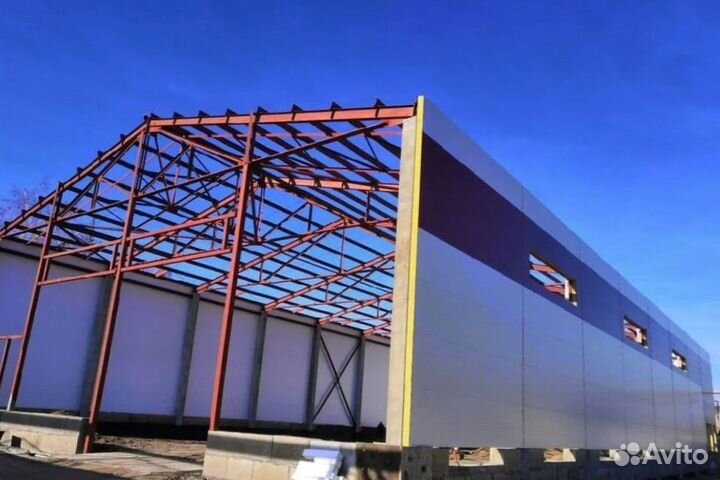 Теплый ангар из панелей