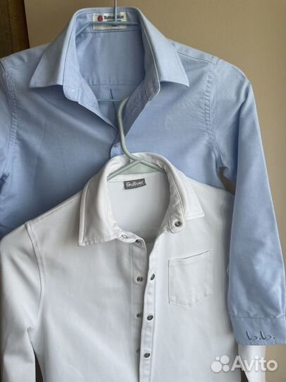 Рубашка на кнопках gulliver и Button Blue 140р