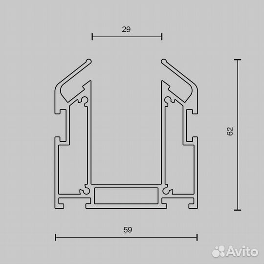 Шинопровод встраиваемый магнитный Maytoni Technical Exility Busbar TRA034MP-212S