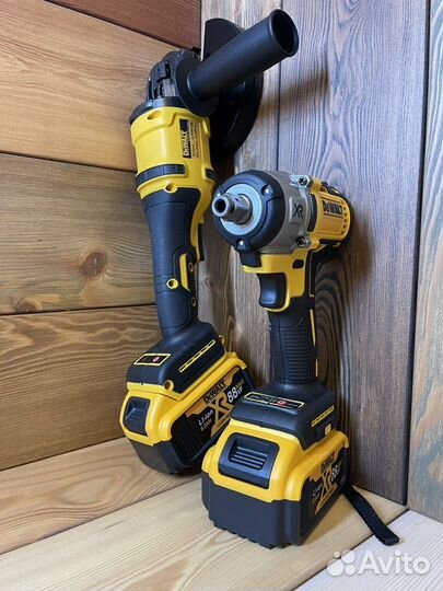 Набор 2в1 аккумуляторная ушм+гайковерт Dewalt