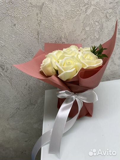 Букет из мыльных роз