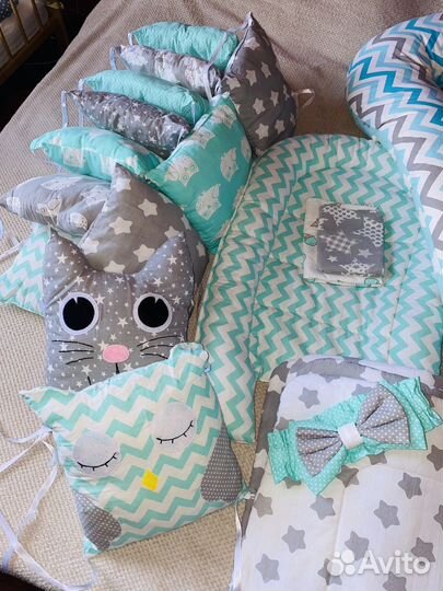 Комплект подушки+кокон+простынь+одеяло