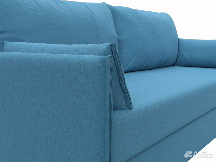 Диван прямой Сайгон, рогожка, амур голубой. Москва