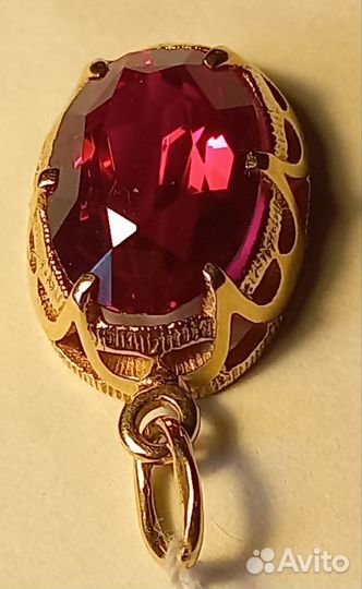 Золотое кольцо и кулон подвес 583 СССР