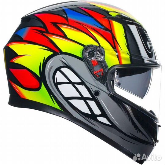 Мотошлем AGV K-3 Birdy 2.0 Grey/Yellow/Red