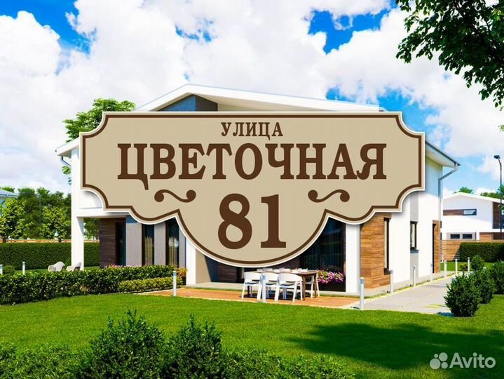 Адресные таблички из металла