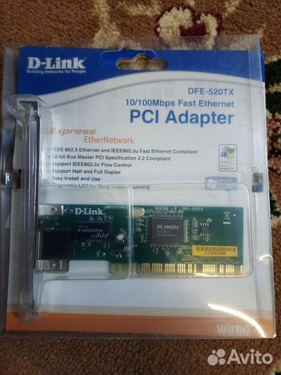 PCl адаптер d-link DFE-520TX
