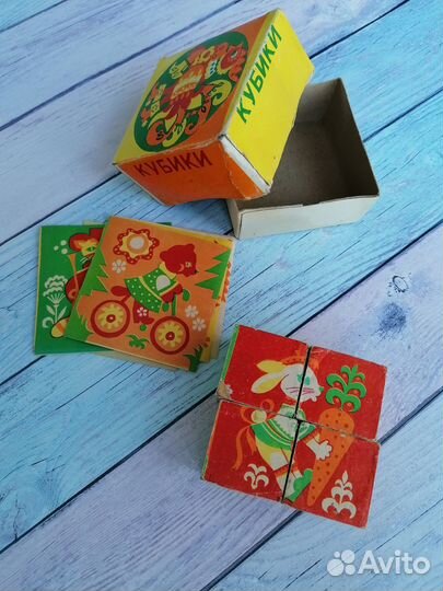 Кубики деревянные СССР