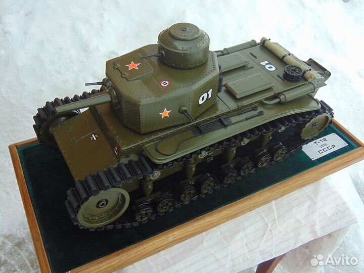 Танк Т12 модель ручная работа