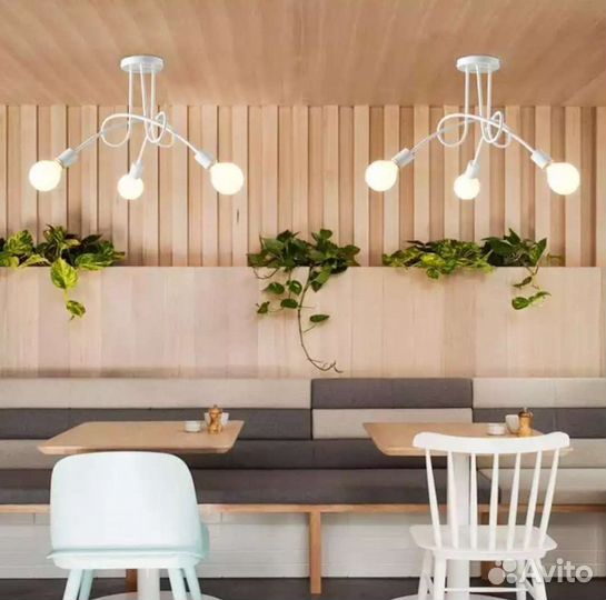 Люстра потолочная в современном стиле Белая Разные