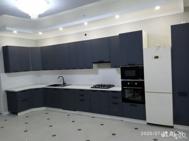 Кухня серая модульная новая