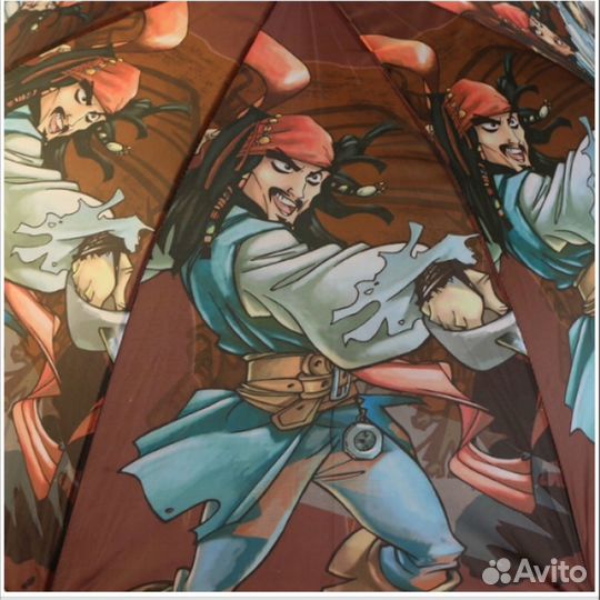 Продам новый складной детский зонт трость « Пират»