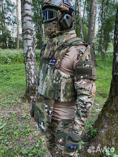 Кевларовый бронежилет плитник с напашником бр2