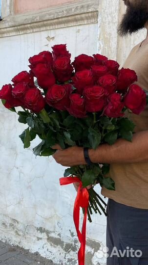 Розы Цветы Букеты 70см с доставкой 11 21 31 51 101