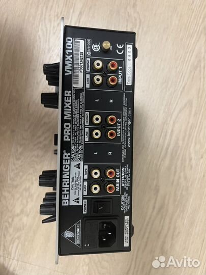 Микшерный пульт behringer dj mixer vmx100