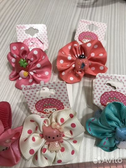 Резинки для волос для девочки hello kitty клубника