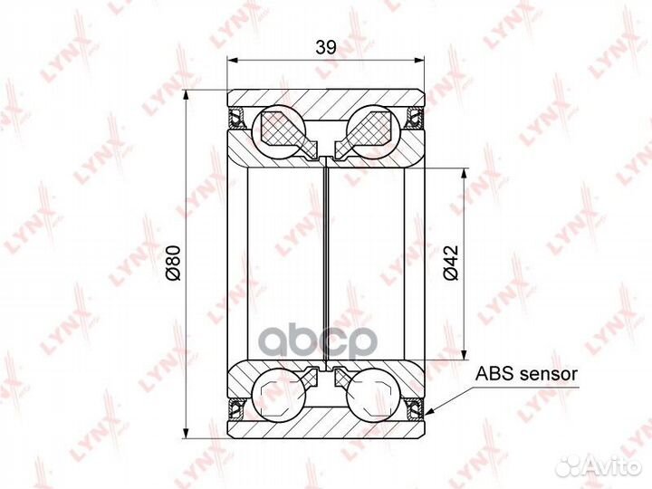 Комплект подшипника ступицы колеса перед WB