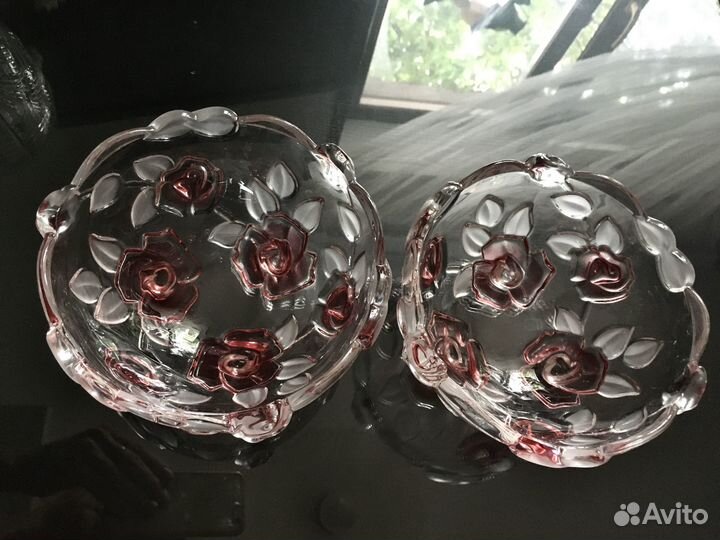 Парные хрустальные вазы СССР