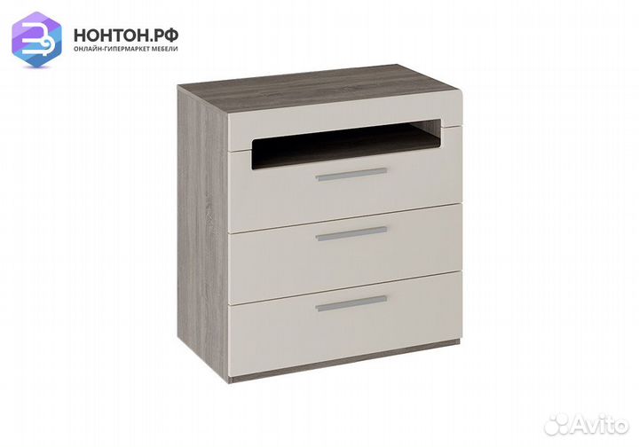 Комод Фьюжн бежевый / дуб сонома трюфель