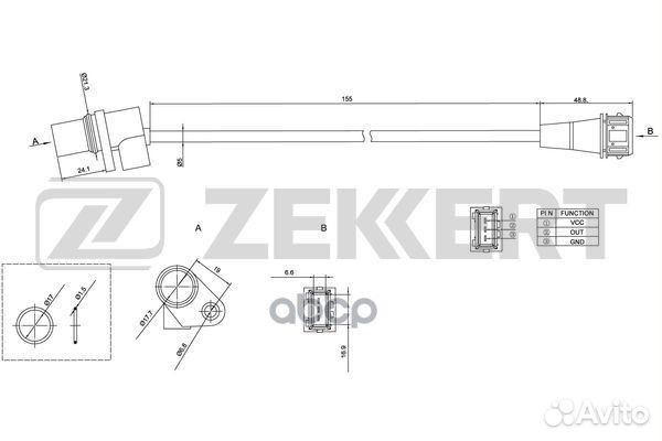 Датчик положения коленвала Kia Sportage II 04