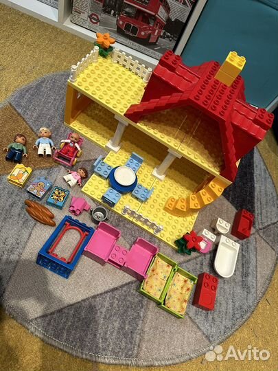 Lego duplo аэропорт, поезд, семья, ферма, конюшня