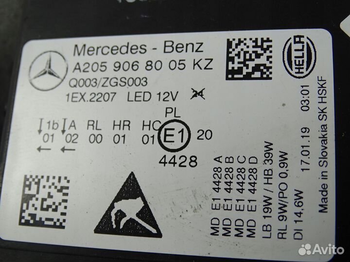 Фара правая для mercedes-benz C-klasse W205 2013