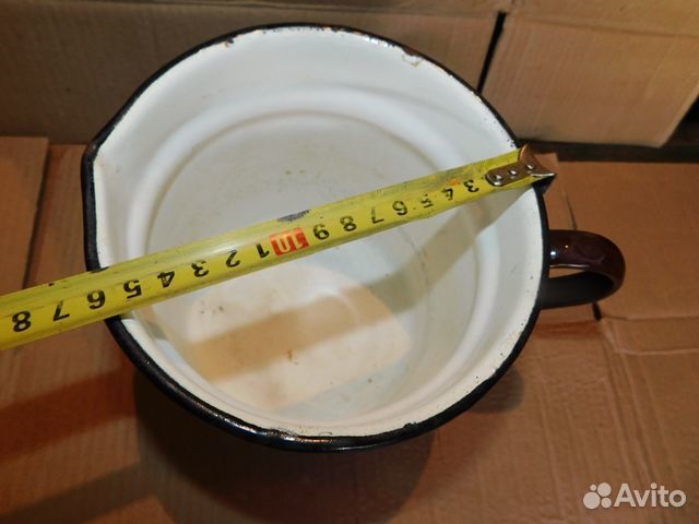 Большая, эмалированная кружка периода СССР