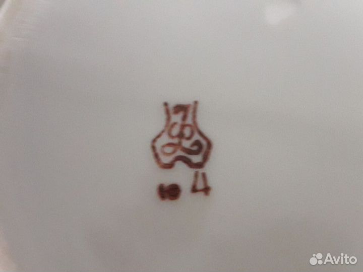 Фарфор Дулево. Блюдо, чайник, сахарница Добруш