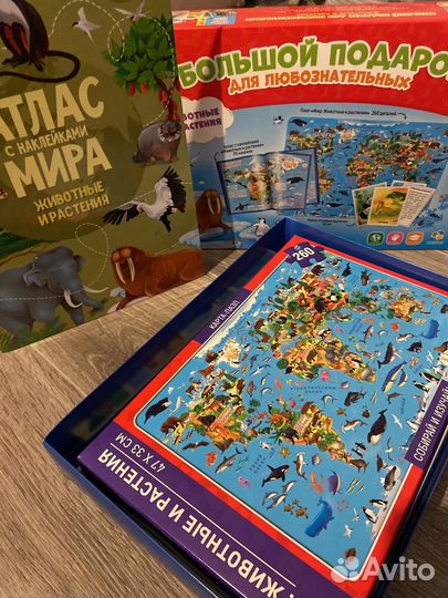 Большой подарок 3 в 1(пазл-карта )