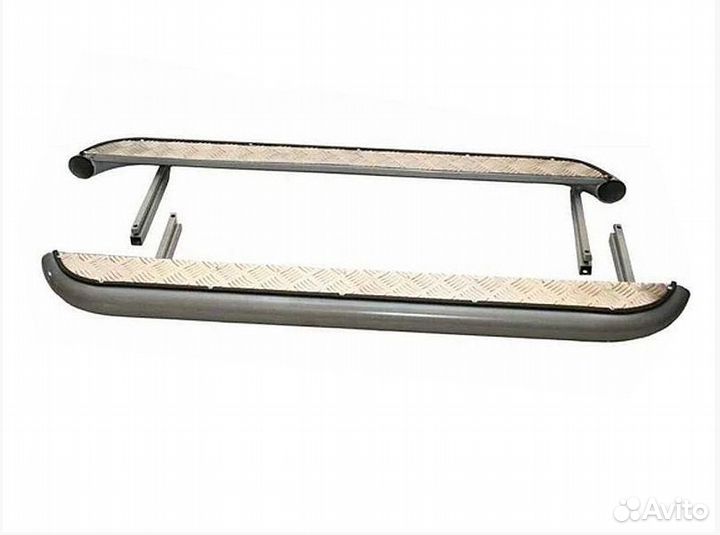 Пороги с алюминиевым листом нива 21214