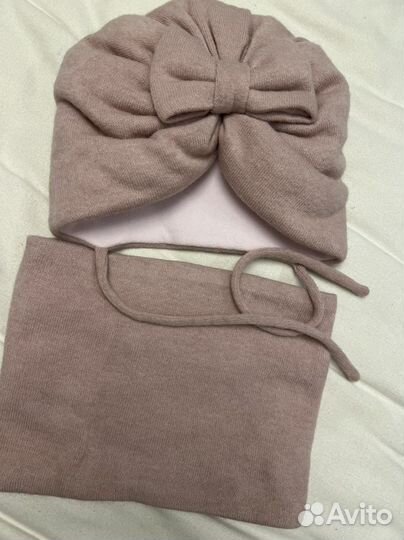 Шапка-чалма и снуд на девочку