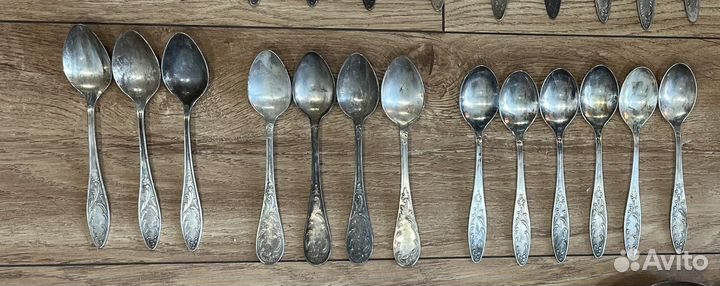 Мельхиоровые столовые приборы СССР. Кольчугино