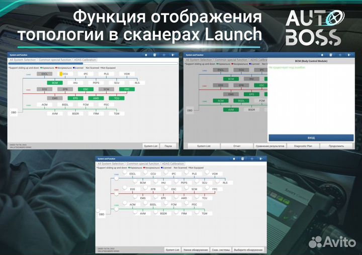 Автосканер launch smartlink для грузовых автомобил