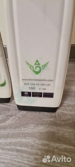 Горные лыжи Fischer + ботинки Rossignol р.37-38