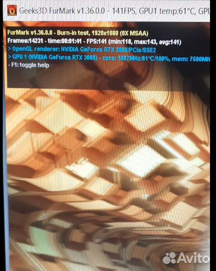 Видеокарта Asus rog strix RTX 3060