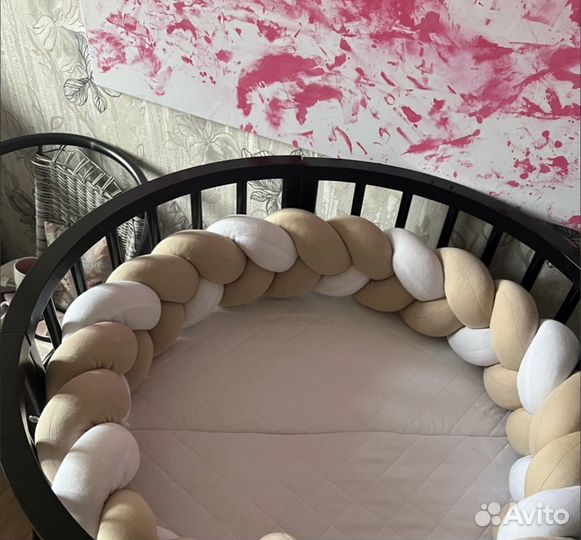 Бортик косичка в кроватку