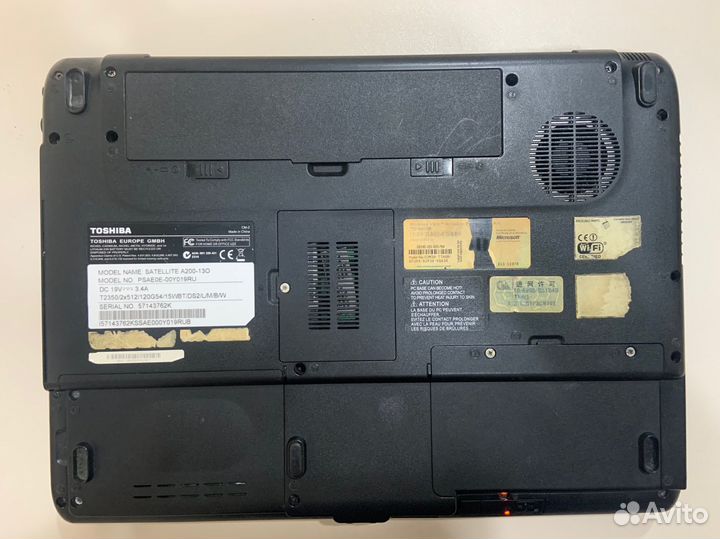Ноутбук toshiba satellite A200-13O