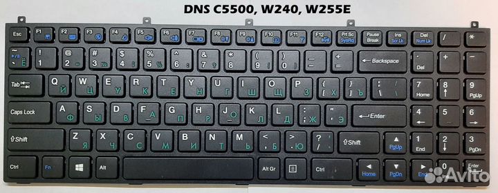 Клавиатуры для ноутбуков Acer, Asus, HP, DNS, MSI