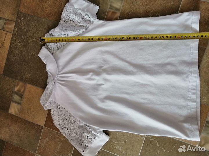 Блузки с коротким рукавом 128-134