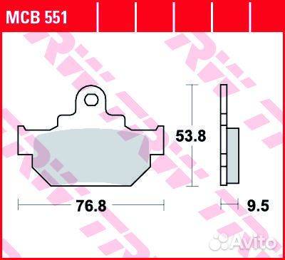 Тормозные колодки TRW MCB 551