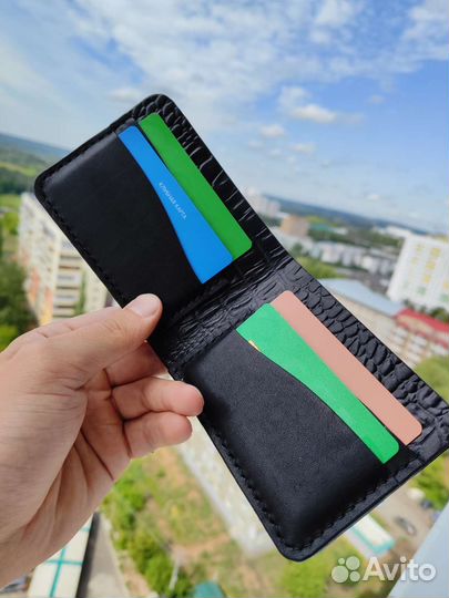 Кошелек мужской кожаный ручной работы