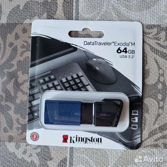 Новая USB-флешка Kingston 64gb
