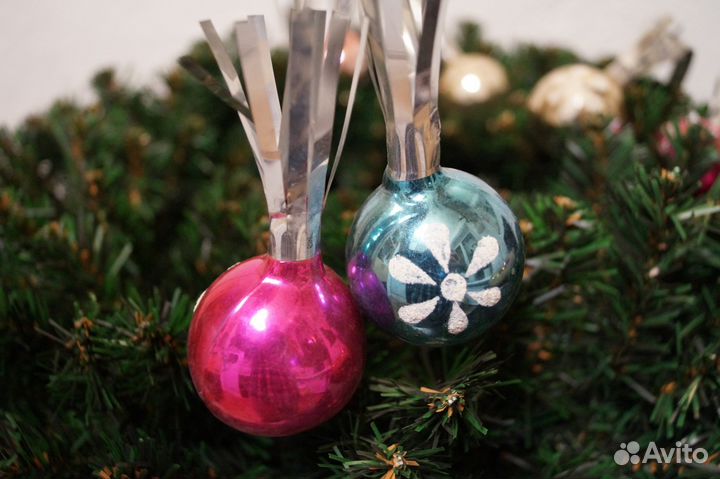 Елочные игрушки СССР шарики на новый год елку шар
