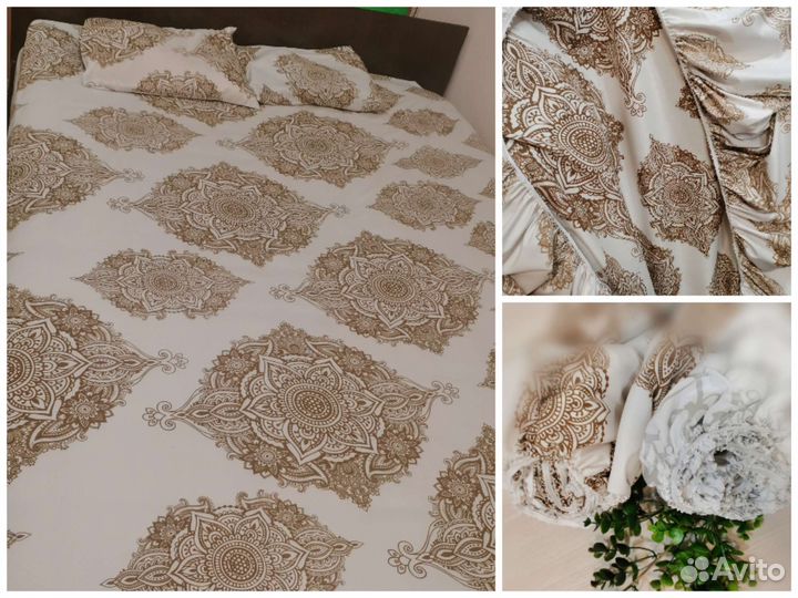 Простынь на резинке ткань сатин